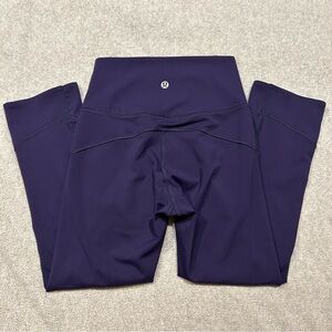 Lululemon In Movement Crop Everlux 19” Size 2 Aeon Purple High Rise